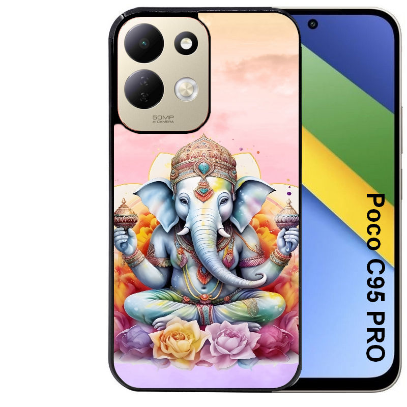 Coque pour POCO C95 PRO elephant namaste