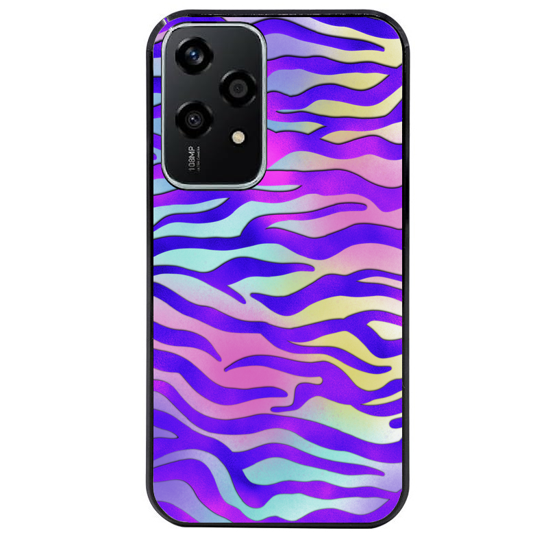 Coque noire taperso pour Honor 200 et Lite Pro Smart avec motif zebre color protection antichoc personnalisée