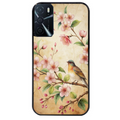 Coque noire taperso pour OPPO A16 et A16S avec motif fleur et colibri protection antichoc personnalisée