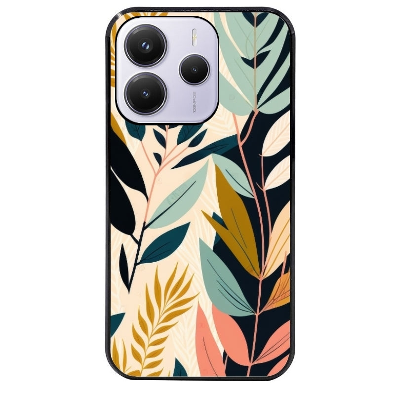 Coque noire taperso pour Redmi Note 14 et PRO PLUS 4G 5G avec motif vintage et fleur protection antichoc personnalisée