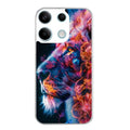Coque taperso pour POCO X6 5G avec motif lion fluo protection antichoc personnalisée