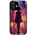 Coque noire taperso pour OPPO A40 avec motif new york anime protection antichoc personnalisée