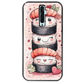 Coque noire taperso pour OPPO Reno 2 et 2Z avec motif sushi kawai anime protection antichoc personnalisée