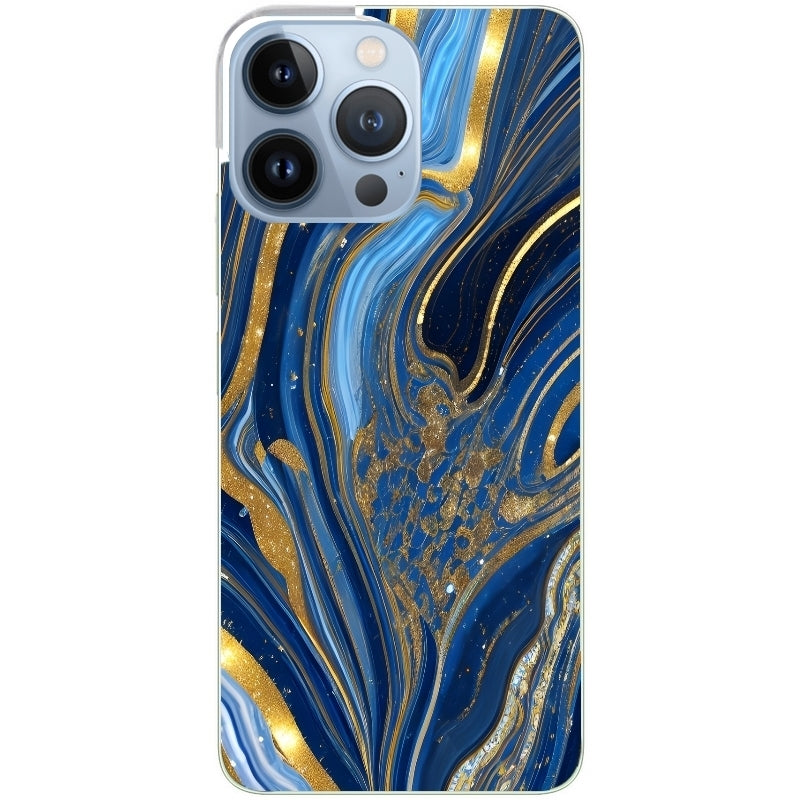 Coque taperso pour Iphone 11 et PRO PRO MAX avec motif marbre bleu agathe protection antichoc personnalisée