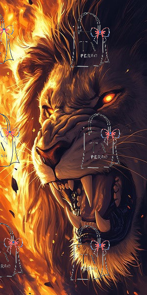 Lion flamme