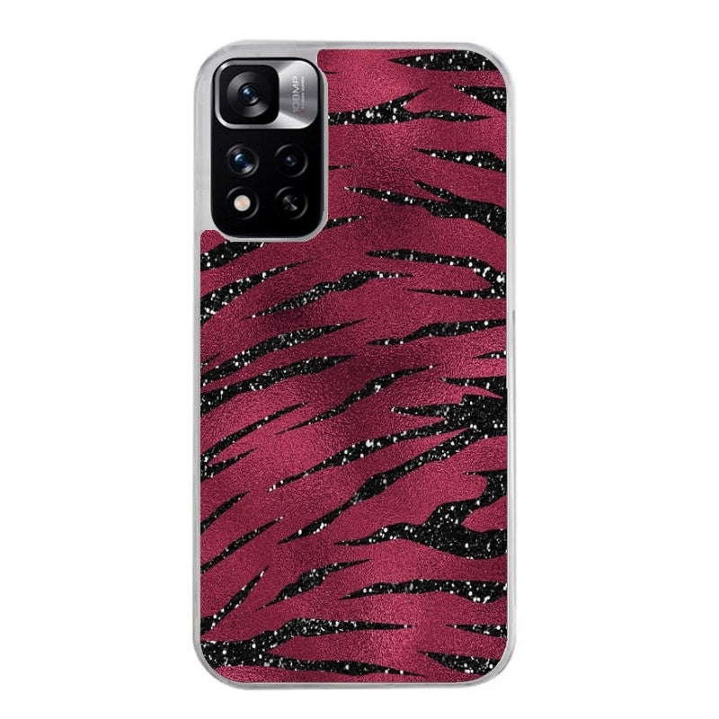 Coque taperso pour Redmi Note 12 4G 5G PRO 4G avec motif zebre grenat protection antichoc personnalisée