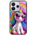 Coque noire taperso pour Redmi Note 14 et PRO PLUS 4G 5G avec motif licorne pop art protection antichoc personnalisée