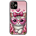 Coque noire taperso pour OPPO A5 PRO 4G et 5G avec motif chat lunettes protection antichoc personnalisée