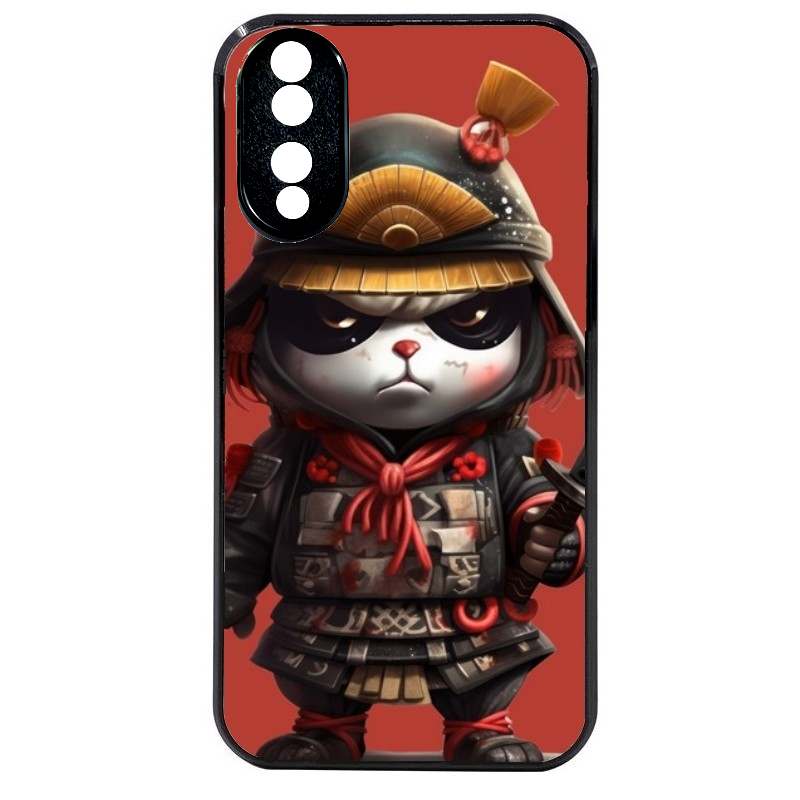 Coque noire taperso pour Honor 70 LITE 90 et LITE avec motif panda et samourai protection antichoc personnalisée