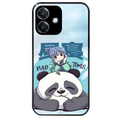 Coque noire taperso pour OPPO A40 avec motif panda anime protection antichoc personnalisée