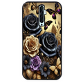 Coque noire taperso pour OPPO Reno 2 et 2Z avec motif papillon gothic protection antichoc personnalisée