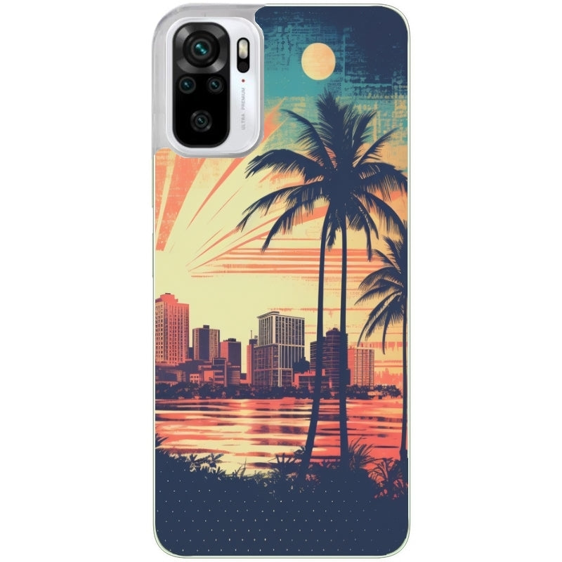Coque taperso pour Redmi Note 10 4G 5G PRO 10S avec motif hawaii retro protection antichoc personnalisée