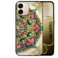 Coque noire taperso pour OPPO A6 A6X 4G et 5G avec motif mandala 3 protection antichoc personnalisée