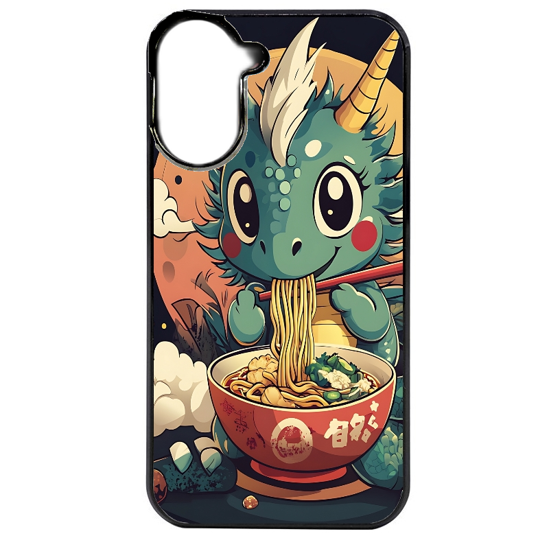 Coque noire taperso pour POCO C71 4G avec motif dragon ramen 1 protection antichoc personnalisée