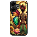 Coque noire taperso pour POCO M6 4G avec motif fee et fleurs protection antichoc personnalisée
