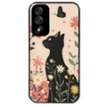 Coque noire taperso pour OnePlus Nord 5 avec motif chat papillon 1 protection antichoc personnalisée