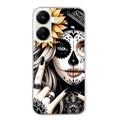 Coque taperso pour POCO C65 4G avec motif tete de mort tatoo protection antichoc personnalisée
