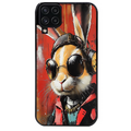 Coque noire taperso pour galaxy A22 A32 A52 A52S 4G 5G  avec motif lapin tag protection antichoc personnalisée