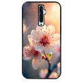 Coque noire taperso pour OPPO Reno 2 et 2Z avec motif fleur de cerisier protection antichoc personnalisée
