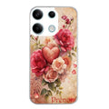 Coque taperso pour POCO M6 PRO 4G avec motif coeur et fleur personnalisee protection antichoc personnalisée