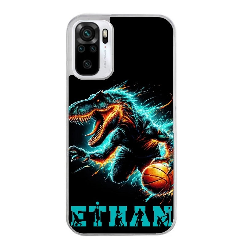 Coque taperso pour Redmi Note 10 4G 5G PRO 10S avec motif basket et dino personnalisee protection antichoc personnalisée