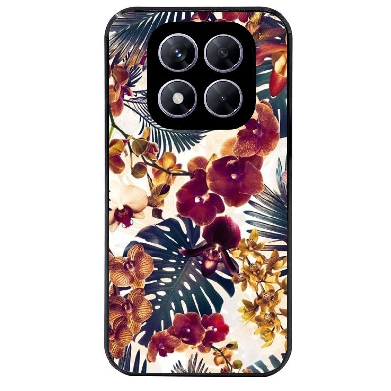 Coque noire taperso pour Redmi Note 14 et PRO PLUS 4G 5G avec motif jungle couleurs d'automne protection antichoc personnalisée