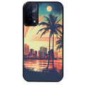 Coque noire taperso pour OPPO A54 et A74 5G avec motif hawaii retro protection antichoc personnalisée