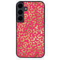 Coque noire taperso pour galaxy Z Fold 6 et 7 avec motif leopard fuschia protection antichoc personnalisée