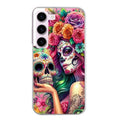 Coque taperso pour galaxy A04S A14 A34 A54 avec motif tete de mort calavera skull protection antichoc personnalisée