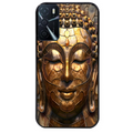 Coque noire taperso pour OPPO A16 et A16S avec motif bouddha et mosaique protection antichoc personnalisée