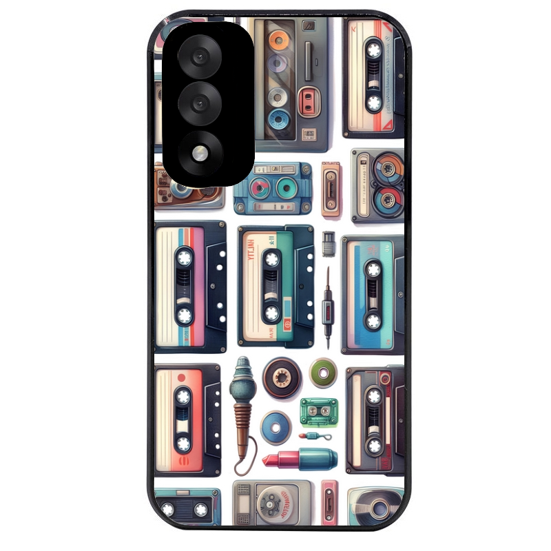 Coque noire taperso pour OnePlus Nord 5 avec motif cassette multi protection antichoc personnalisée