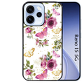 Coque noire taperso pour OPPO Reno 15 et F FS 5G avec motif fleur et papillon protection antichoc personnalisée