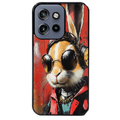 Coque noire taperso pour Moto Edge 60 et Neo Fusion Pro avec motif lapin tag protection antichoc personnalisée