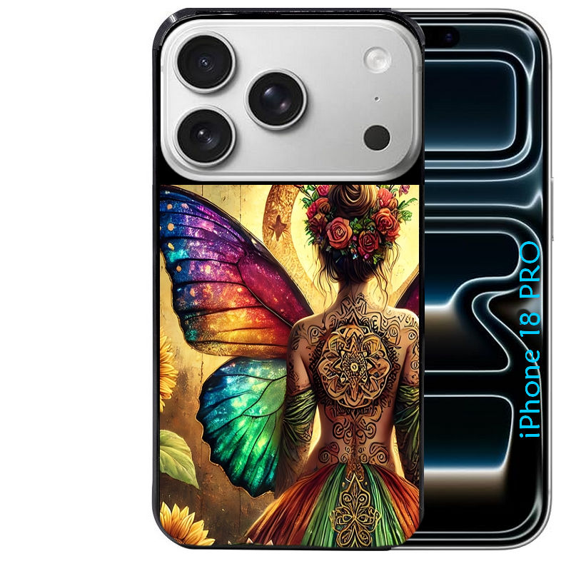 Coque pour Iphone 18 / PRO / PRO MAX / 18E fee et fleurs