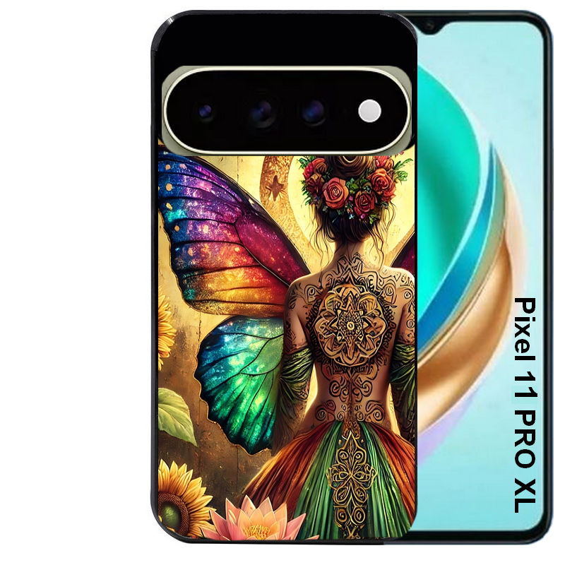 Coque pour Pixel 10 / 11 / PRO / XL fee et fleurs