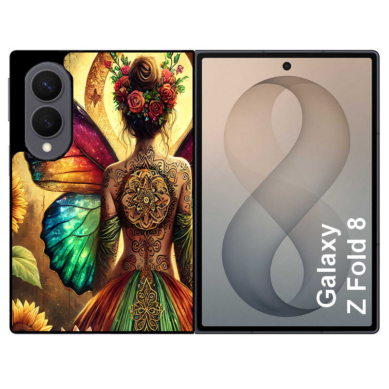 Coque pour Z FOLD 8 fee et fleurs