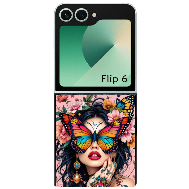 Coque pour Z FLIP 6 7 8 femme papillon