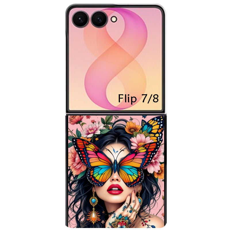 Coque pour Z FLIP 6 7 8 femme papillon