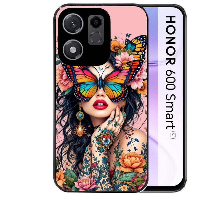 Coque pour Honor 600 SMART femme papillon