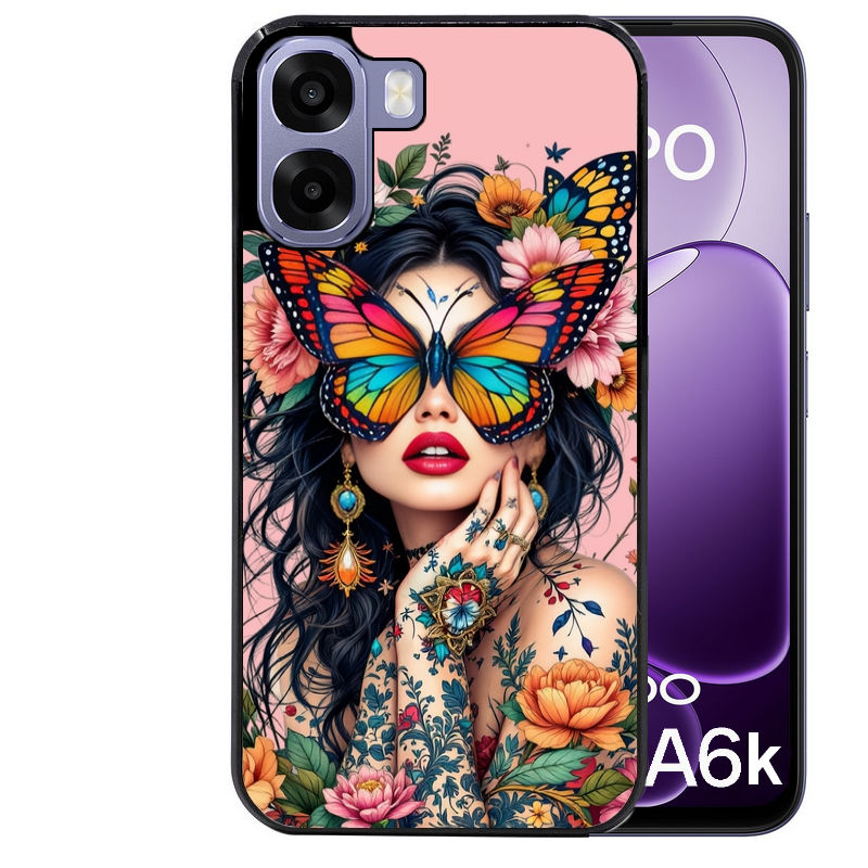 Coque pour Oppo A6 A6 A6K femme papillon