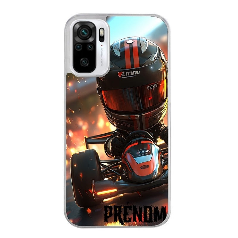 Coque taperso pour Redmi Note 10 4G 5G PRO 10S avec motif karting f1 personnalisee protection antichoc personnalisée