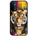 Coque noire taperso pour OPPO A54 et A74 5G avec motif tigre style hip hop protection antichoc personnalisée