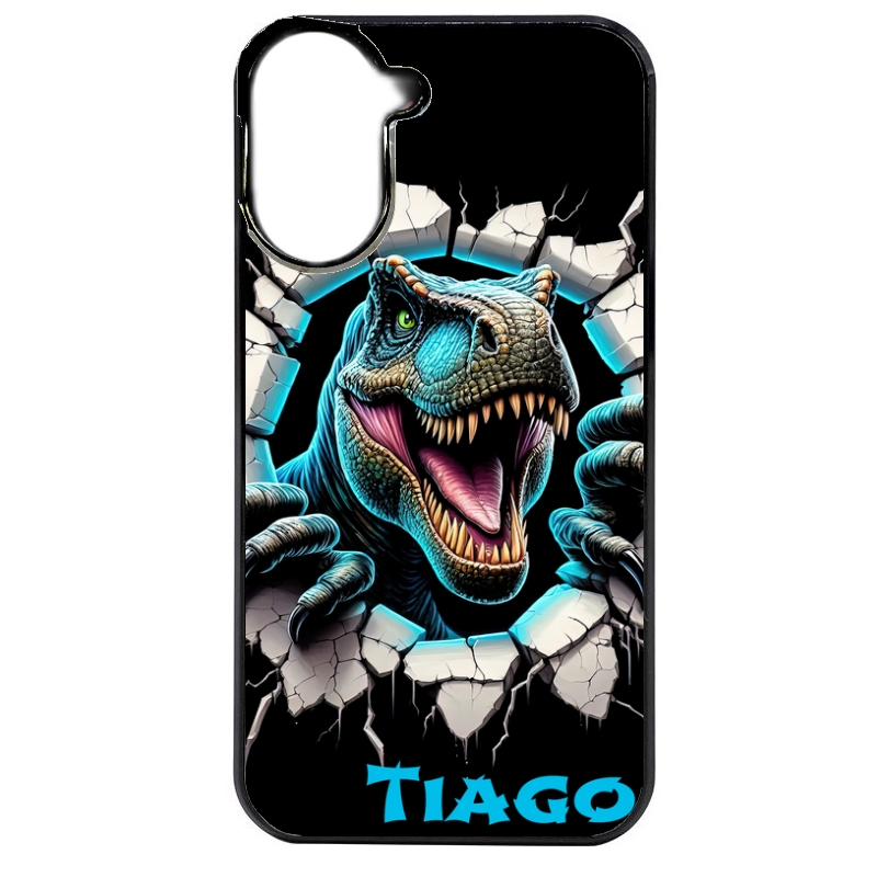 Coque noire taperso pour POCO C71 4G avec motif dino t rex personnalisee protection antichoc personnalisée
