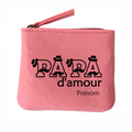 Porte monnaie personnalisé papa d'amour en feutrine en feutrine