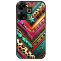 Coque noire taperso pour POCO M6 4G avec motif chevron texas protection antichoc personnalisée