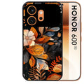 Coque noire taperso pour Honor 600 et 600 PRO avec motif fleur automne protection antichoc personnalisée