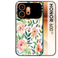 Coque noire taperso pour Honor 600 et 600 PRO avec motif fleur des champs protection antichoc personnalisée