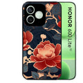 Coque noire pour Honor 600 LITE avec motif fleur japan protection antichoc personnalisée