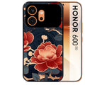 Coque noire taperso pour Honor 600 et 600 PRO avec motif fleur japan protection antichoc personnalisée