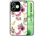 Coque noire pour Honor 600 LITE avec motif fleur et papillon protection antichoc personnalisée